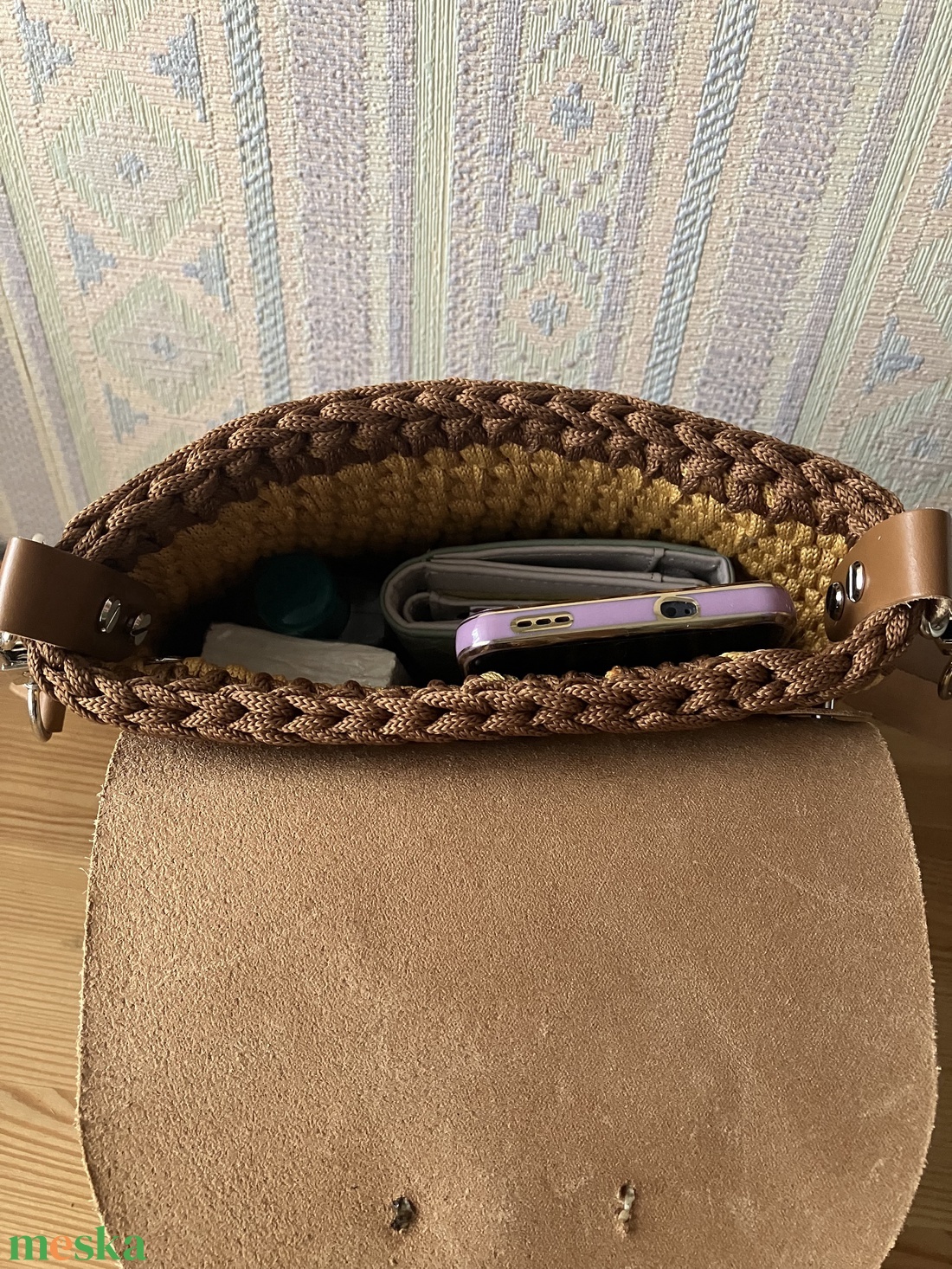 Horgolt táska - táska & tok - kézitáska & válltáska - vállon átvethető táska - Meska.hu