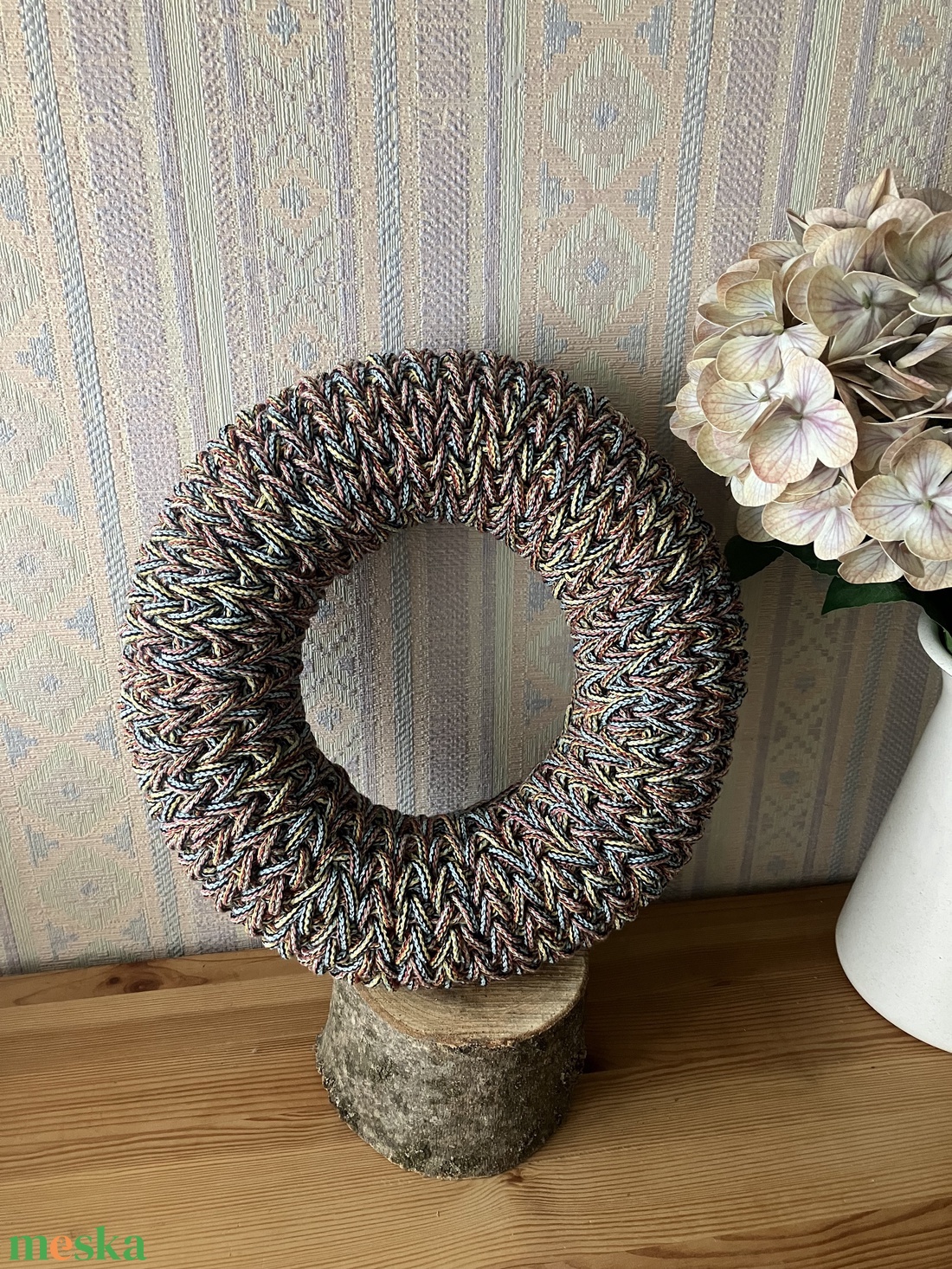 Horgolt koszorú - otthon & életmód - dekoráció - asztal és polc dekoráció - asztaldísz - Meska.hu
