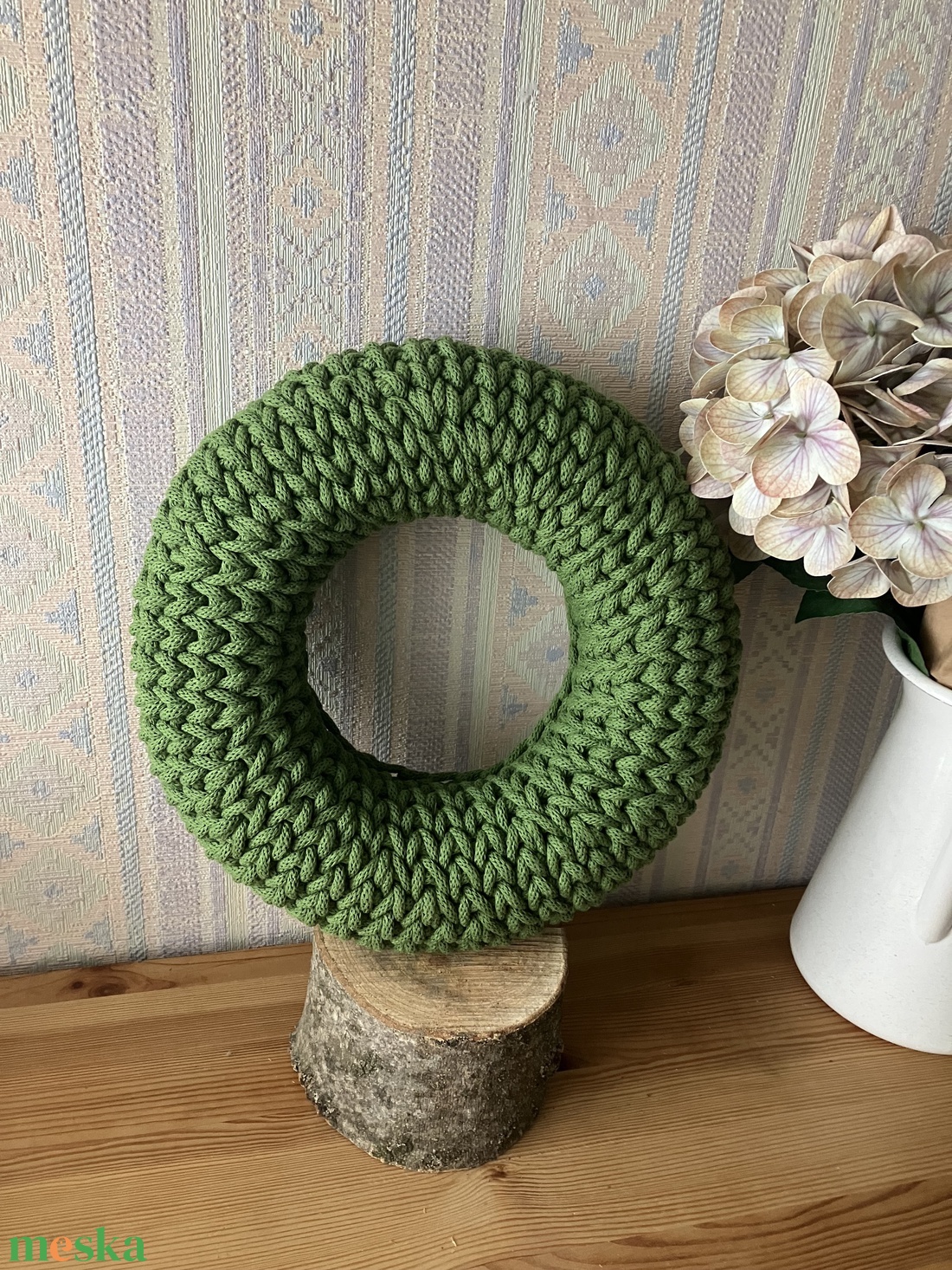 Horgolt koszorú - otthon & életmód - dekoráció - asztal és polc dekoráció - asztaldísz - Meska.hu