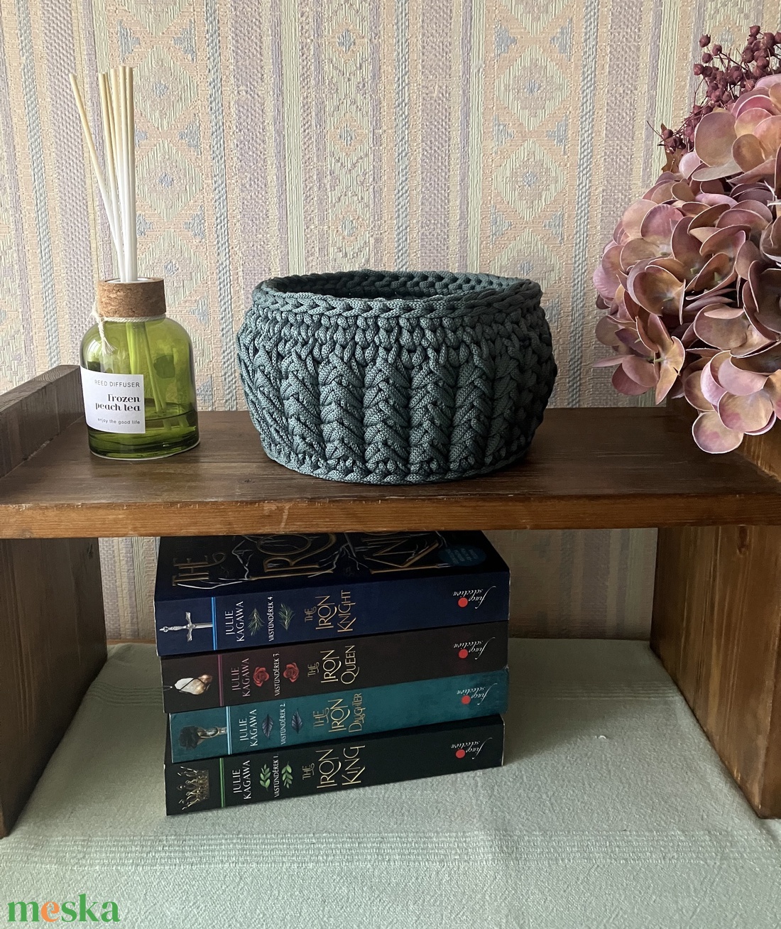 Horgolt tároló kosár - otthon & életmód - tárolás & rendszerezés - tárolókosár - Meska.hu