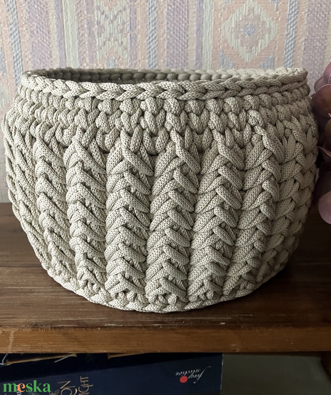 Horgolt tároló kosár - otthon & életmód - tárolás & rendszerezés - tárolókosár - Meska.hu