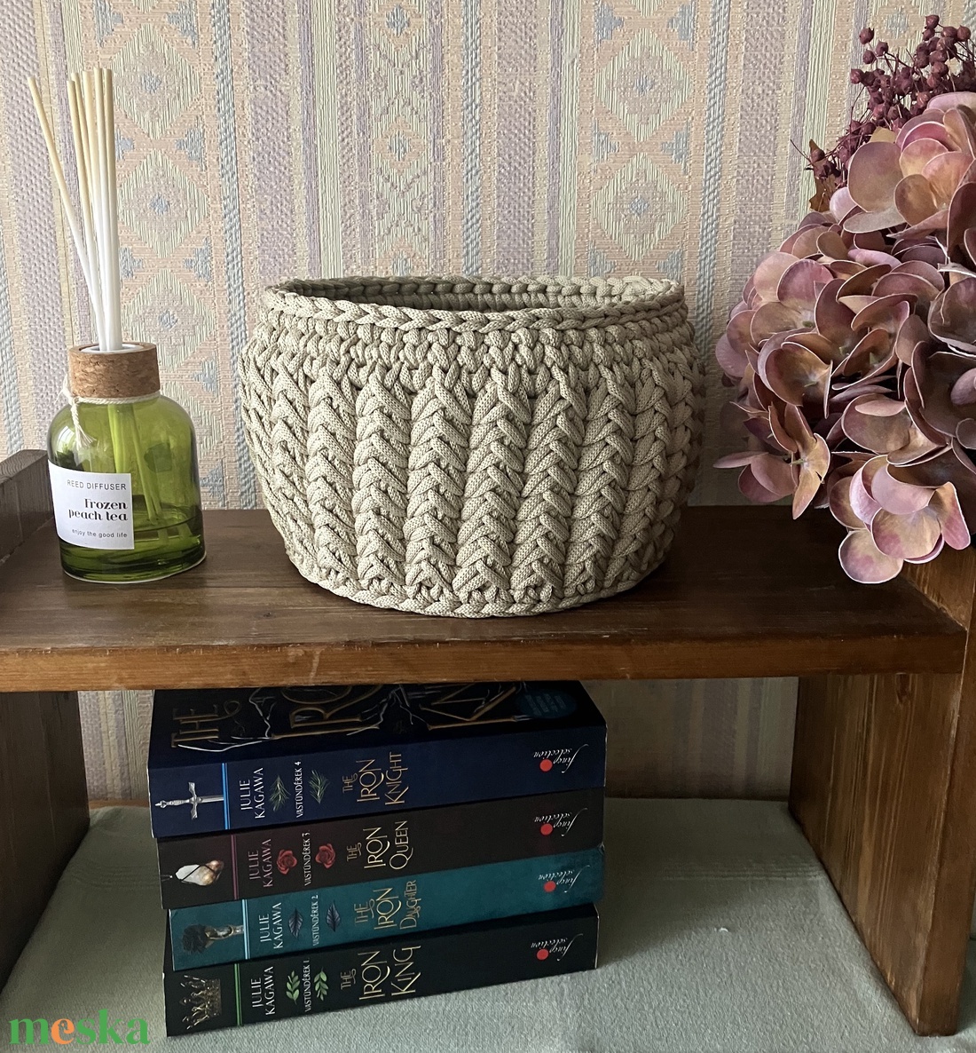 Horgolt tároló kosár - otthon & életmód - tárolás & rendszerezés - tárolókosár - Meska.hu