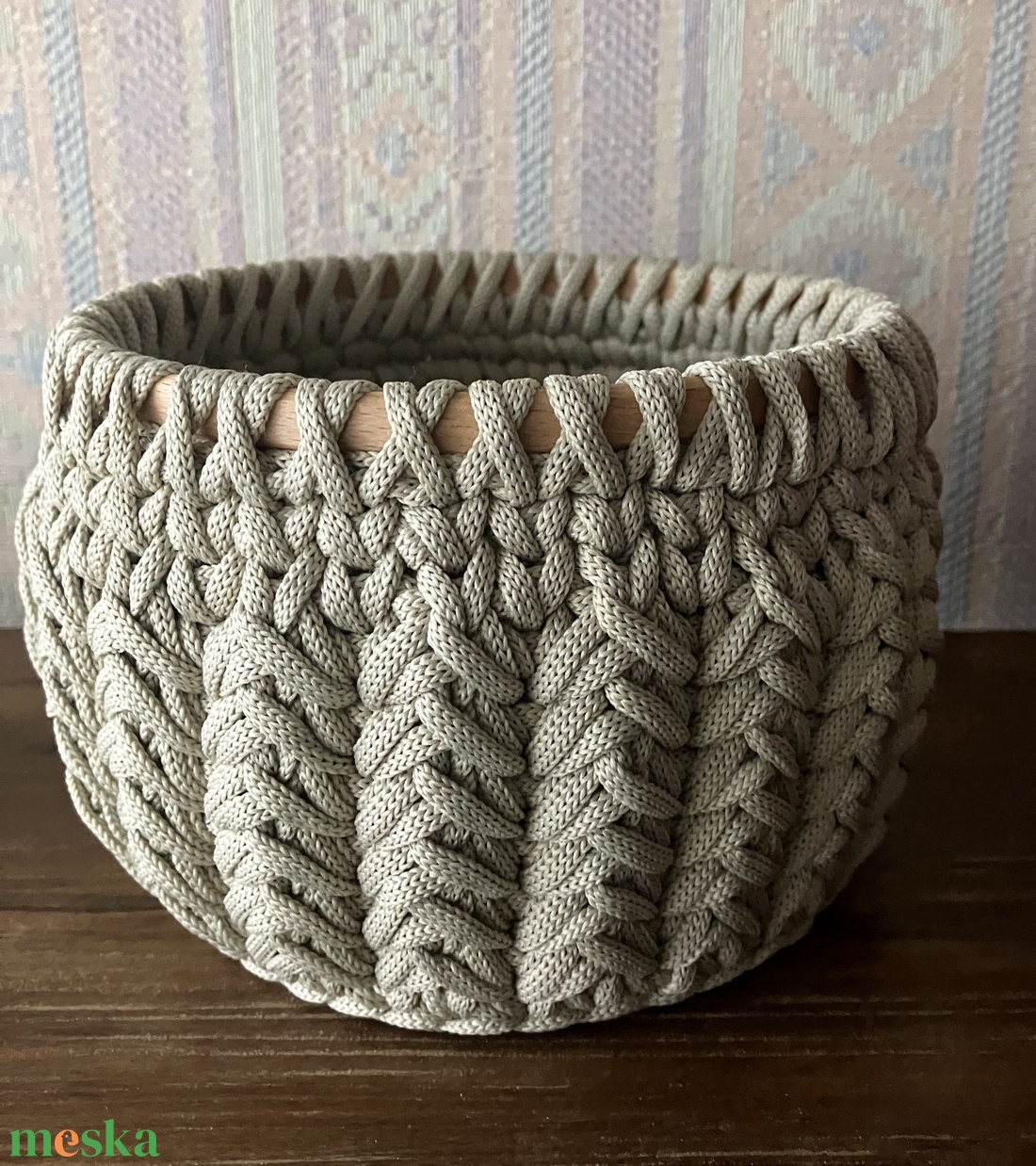 Horgolt tároló kosár - otthon & életmód - tárolás & rendszerezés - tárolókosár - Meska.hu