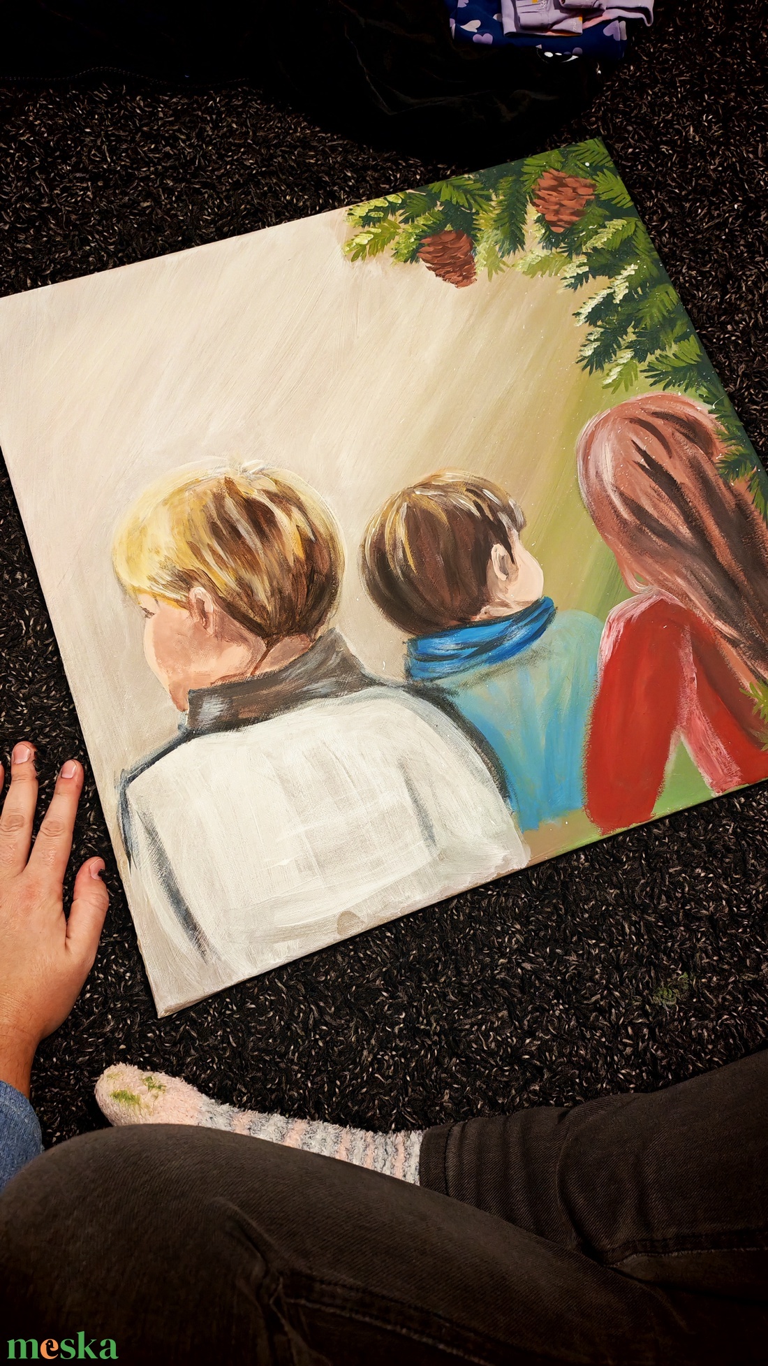 Gyerekek  - művészet - festmény - akril - Meska.hu