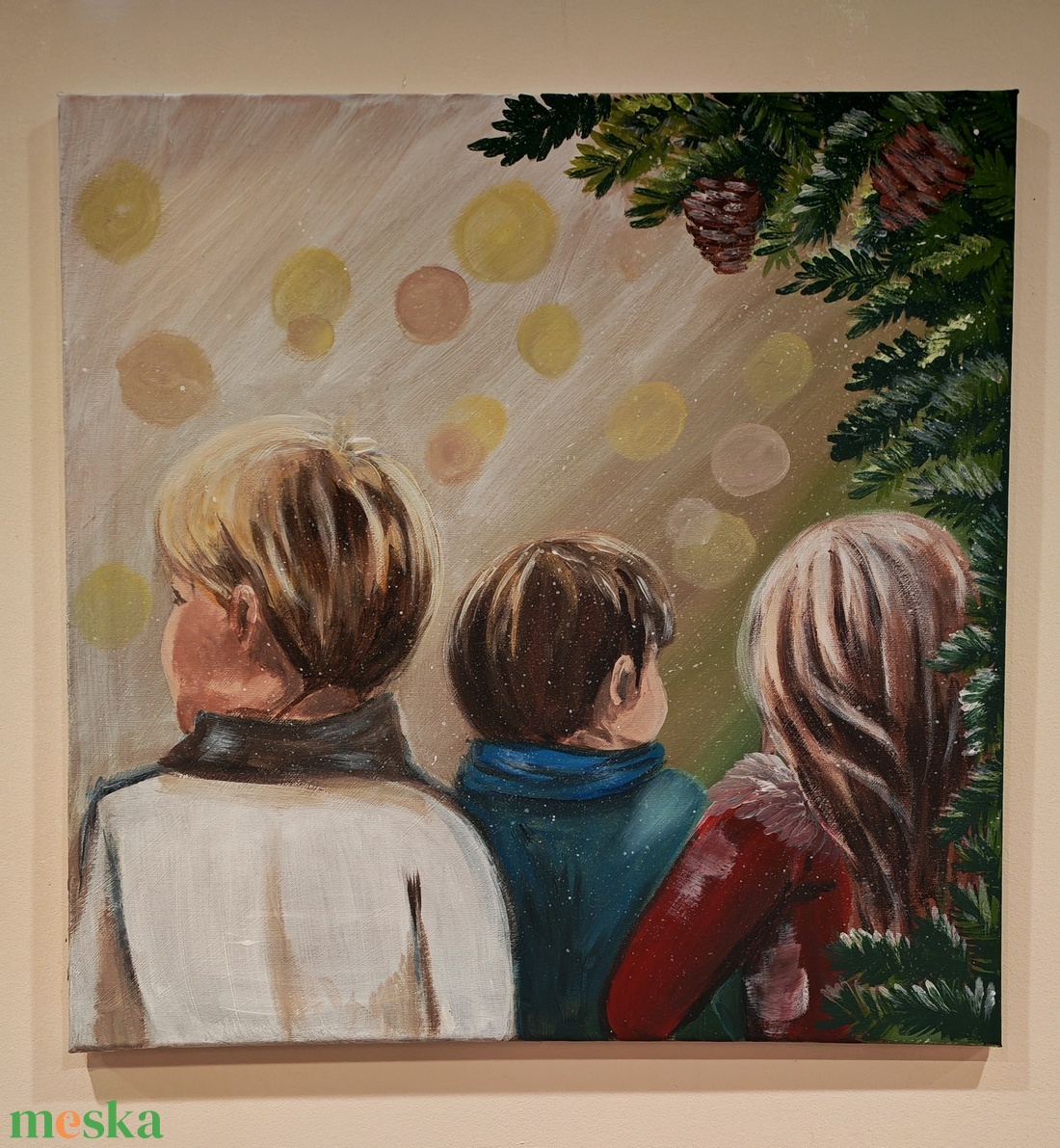 Gyerekek  - művészet - festmény - akril - Meska.hu