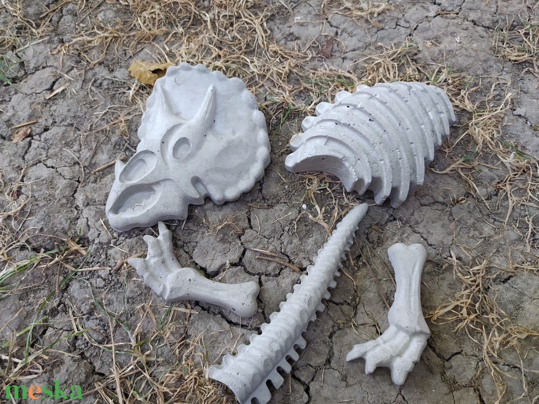 Beton Dinoszaurusz csontváz Triceratops - otthon & életmód - ház & kert - kerti dísz - Meska.hu