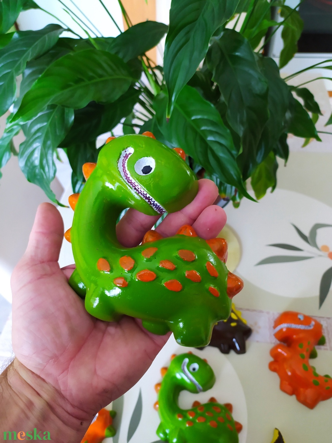 Festett Beton Dinoszaurusz. - otthon & életmód - dekoráció - dísztárgy - Meska.hu Festett Beton Dinoszaurusz. - otthon & életmód - dekoráció - dísztárgy - Meska.hu