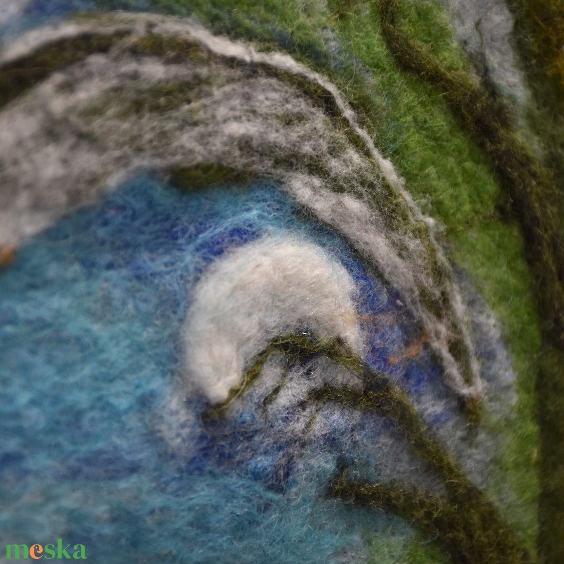 Túloldalon - Nemezelt gyapjú falikép - művészet - textilkép - nemezelt - Meska.hu