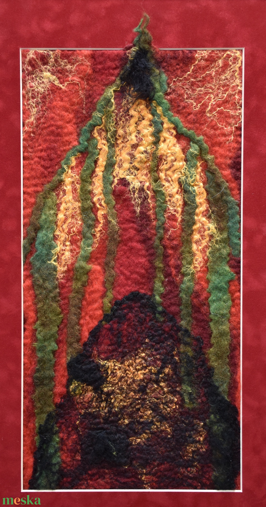 Fény - Nemezelt gyapjú falikép - művészet - textilkép - nemezelt - Meska.hu