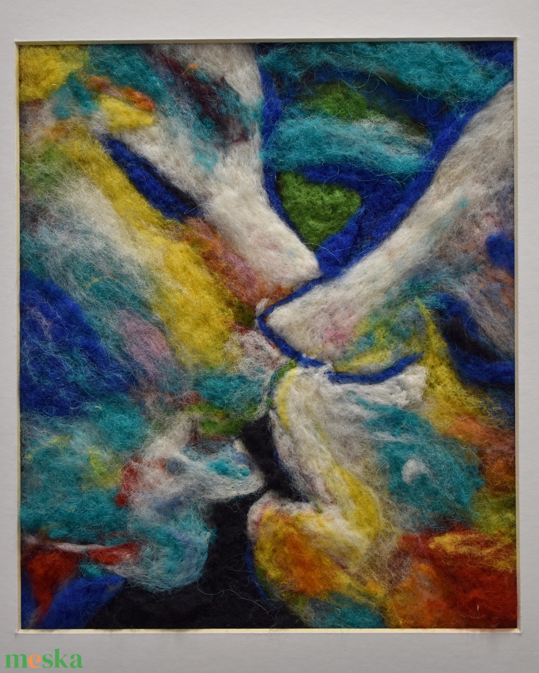 Érzés - Nemezelt gyapjú falikép - művészet - textilkép - nemezelt - Meska.hu
