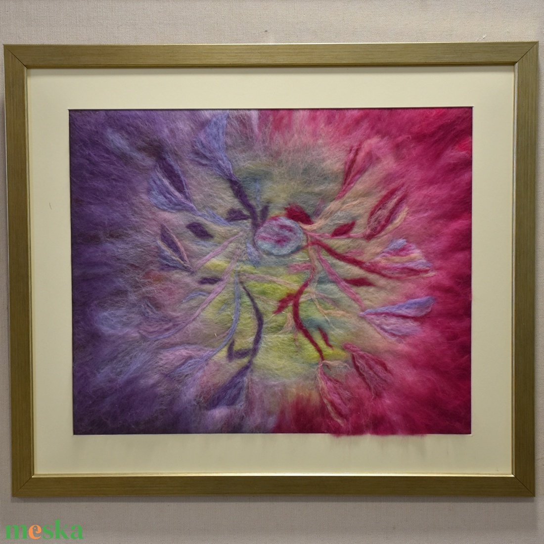 Kapcsolódás - Nemezelt gyapjú falikép - művészet - textilkép - nemezelt - Meska.hu