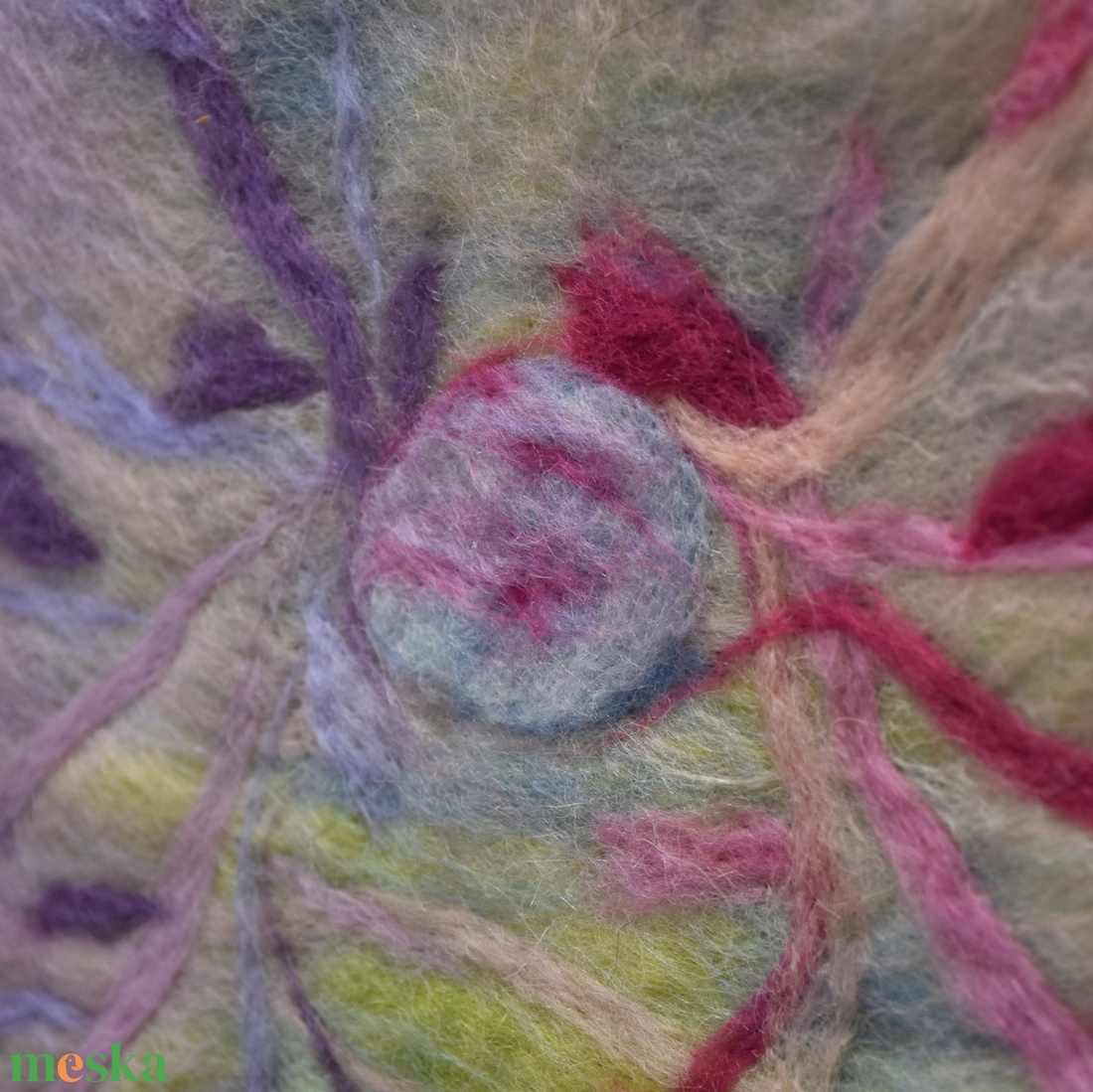 Kapcsolódás - Nemezelt gyapjú falikép - művészet - textilkép - nemezelt - Meska.hu