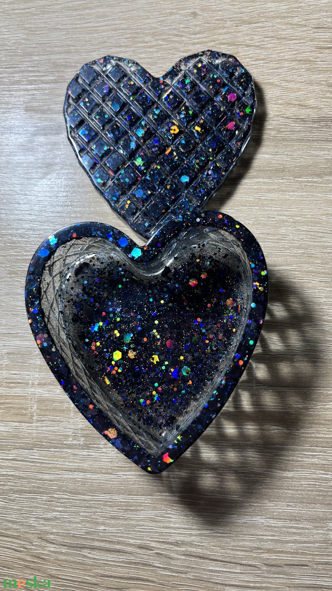 Epoxi Szív alakú ékszertartó - ékszer - ékszertartó - ékszertartó tál - Meska.hu