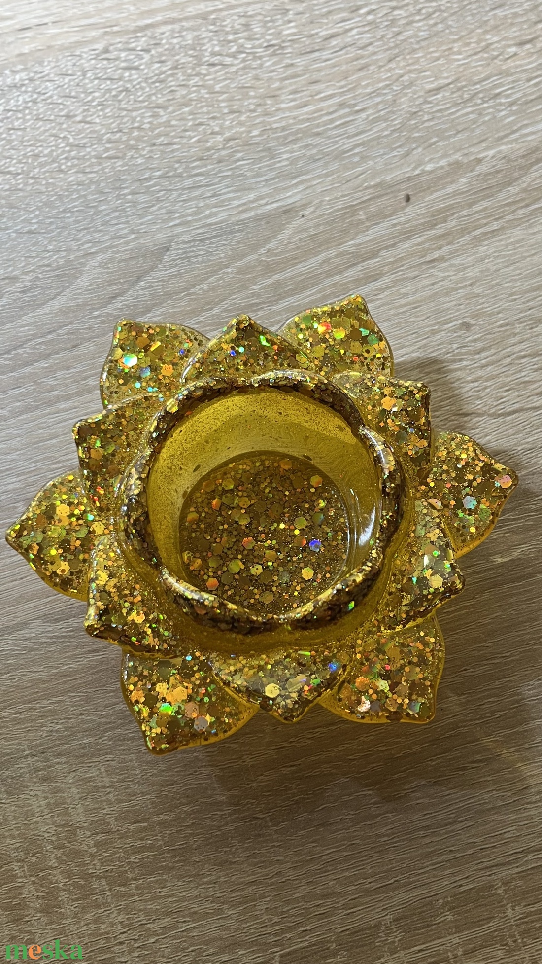 Arany Lótusz mécsestartó-Csillogó relaxáció - otthon & életmód - gyertya, illat, aroma - mécses és mécsestartó - Meska.hu