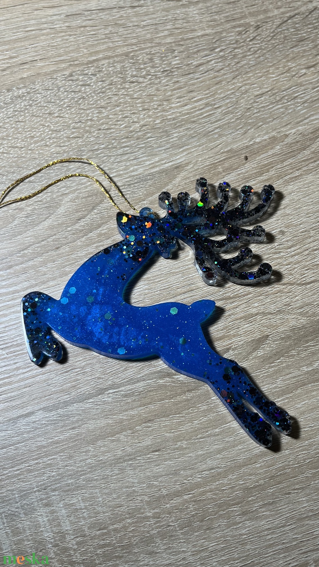 Csillogó szarvas karácsonyfadísz-Ünnepi csoda - karácsony - karácsonyi lakásdekoráció - karácsonyfadíszek - Meska.hu