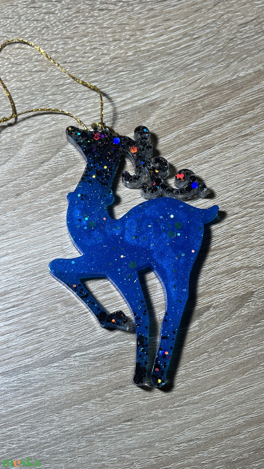 Csillogó szarvas karácsonyfadísz-Ünnepi csoda - karácsony - karácsonyi lakásdekoráció - karácsonyfadíszek - Meska.hu