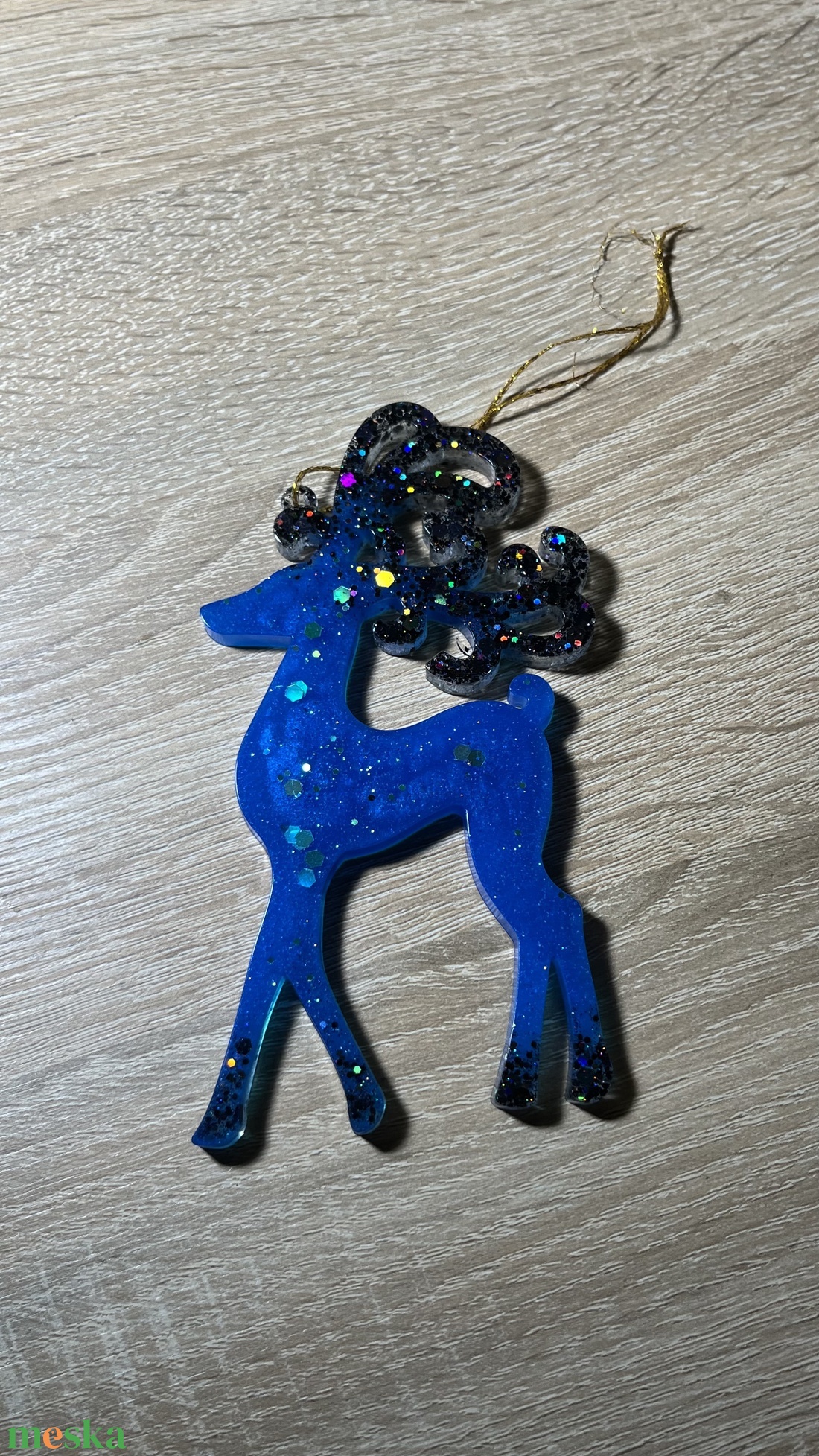 Csillogó szarvas karácsonyfadísz-Ünnepi csoda - karácsony - karácsonyi lakásdekoráció - karácsonyfadíszek - Meska.hu