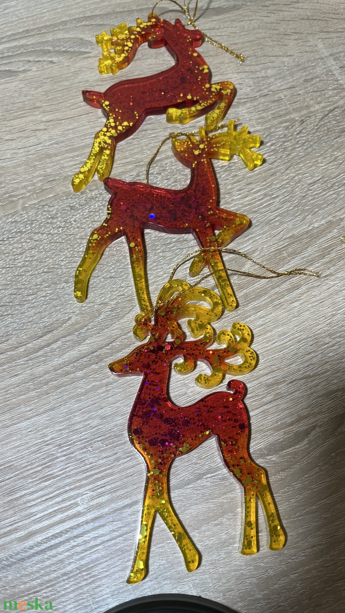 Csillogó szarvas karácsonyfadísz-Ünnepi csoda - karácsony - karácsonyi lakásdekoráció - karácsonyfadíszek - Meska.hu