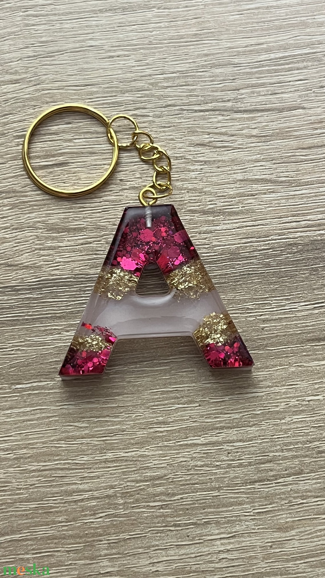 Csillogó betűs kulcstartó - táska & tok - kulcstartó & táskadísz - kulcstartó - Meska.hu