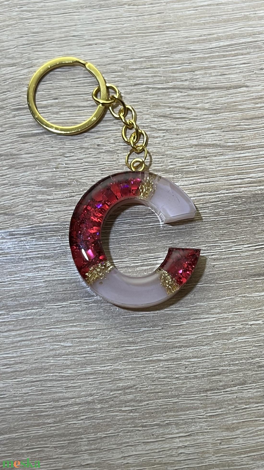 Csillogó betűs kulcstartó - táska & tok - kulcstartó & táskadísz - kulcstartó - Meska.hu