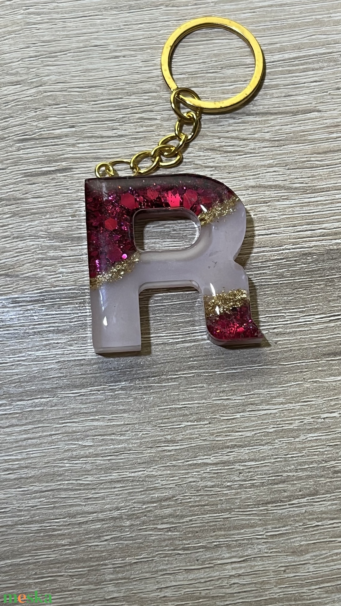 Csillogó betűs kulcstartó - táska & tok - kulcstartó & táskadísz - kulcstartó - Meska.hu