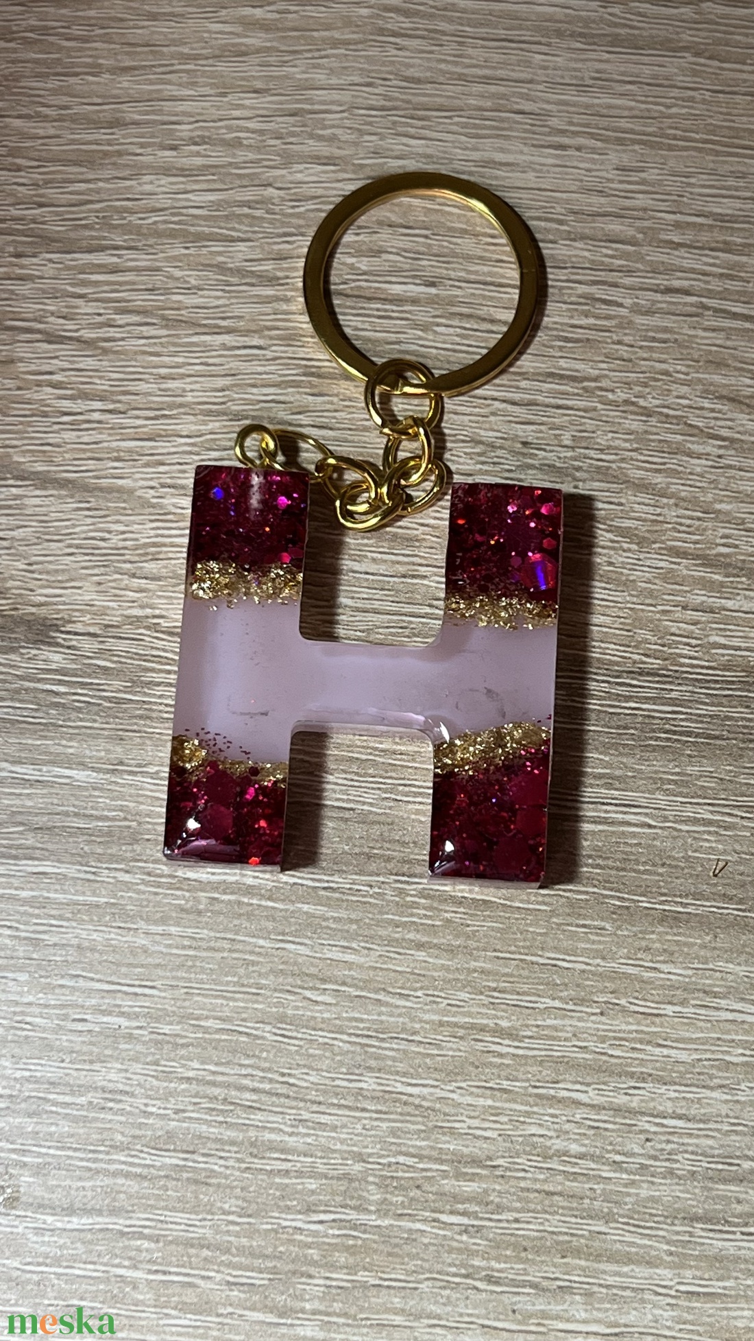 Csillogó betűs kulcstartó - táska & tok - kulcstartó & táskadísz - kulcstartó - Meska.hu