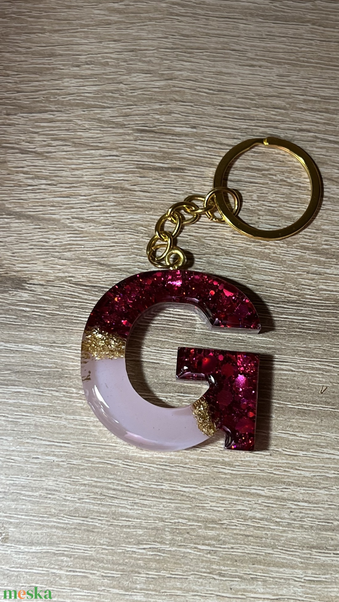 Csillogó betűs kulcstartó - táska & tok - kulcstartó & táskadísz - kulcstartó - Meska.hu