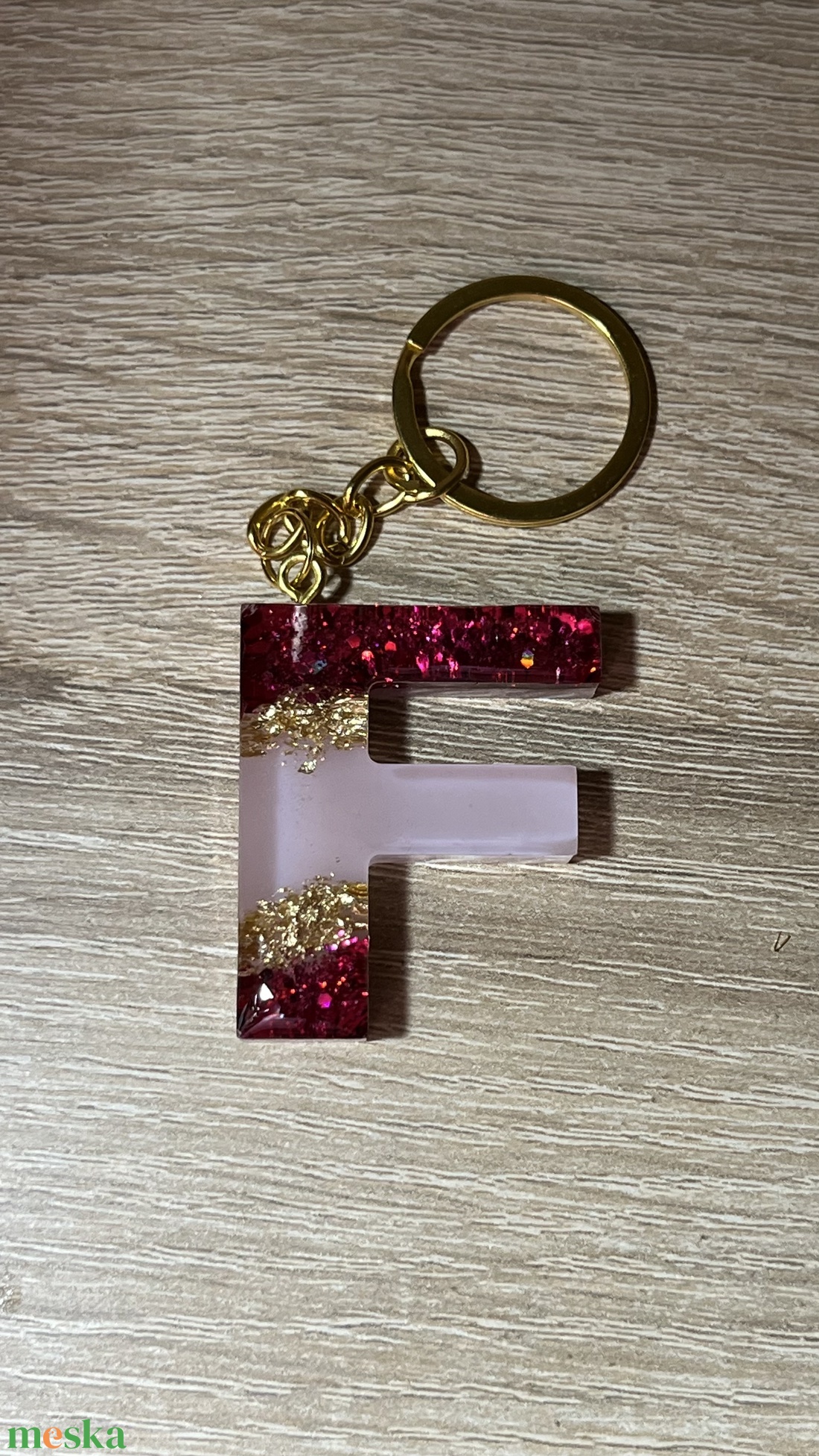 Csillogó betűs kulcstartó - táska & tok - kulcstartó & táskadísz - kulcstartó - Meska.hu