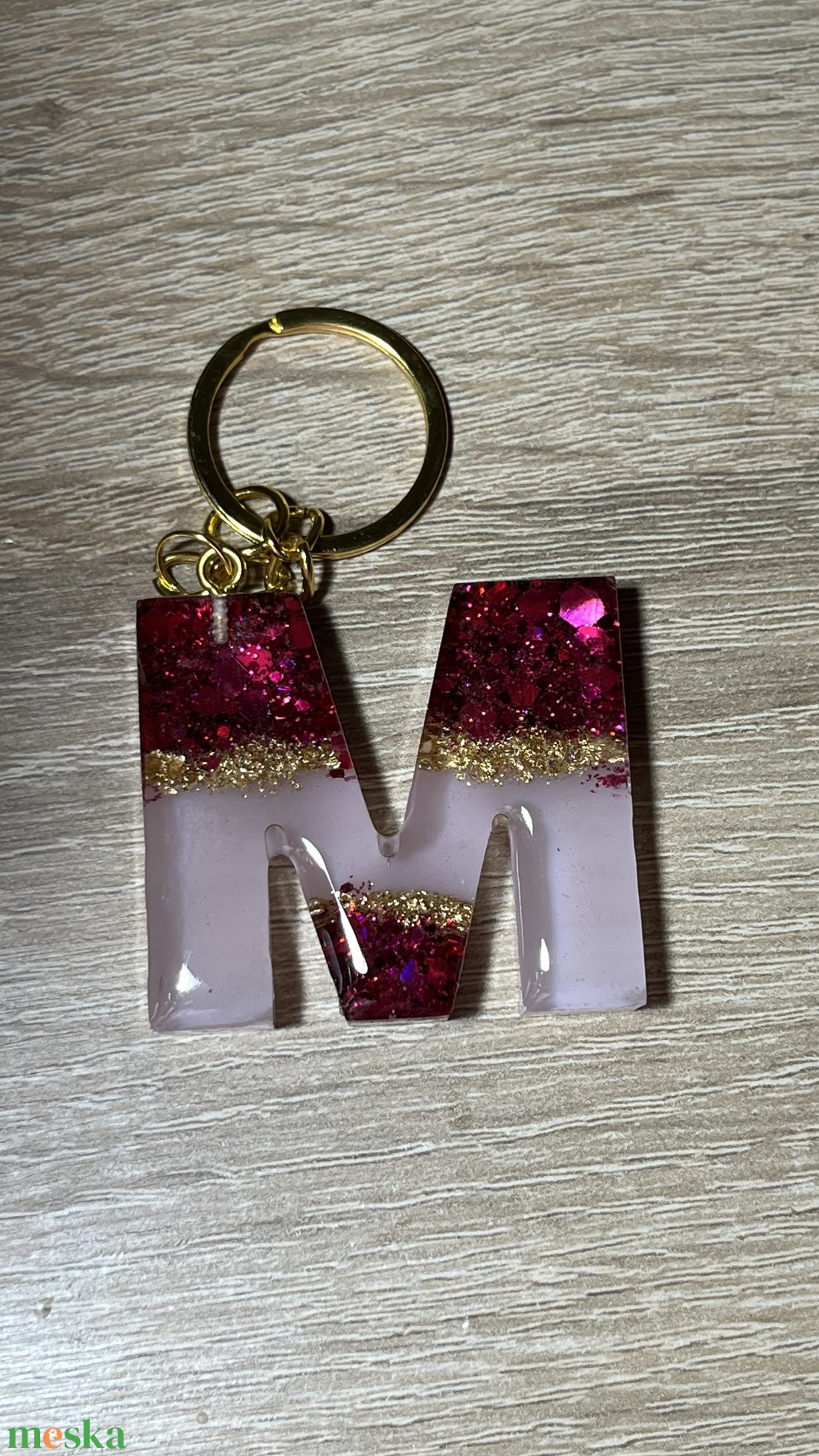Csillogó betűs kulcstartó - táska & tok - kulcstartó & táskadísz - kulcstartó - Meska.hu