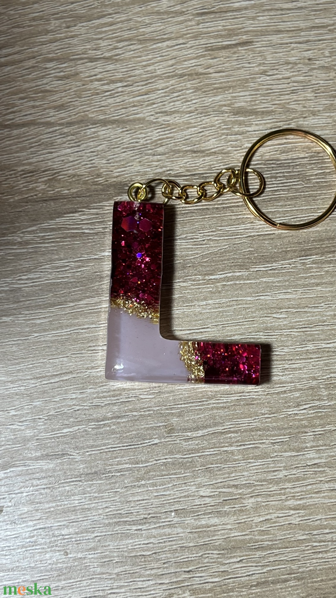 Csillogó betűs kulcstartó - táska & tok - kulcstartó & táskadísz - kulcstartó - Meska.hu