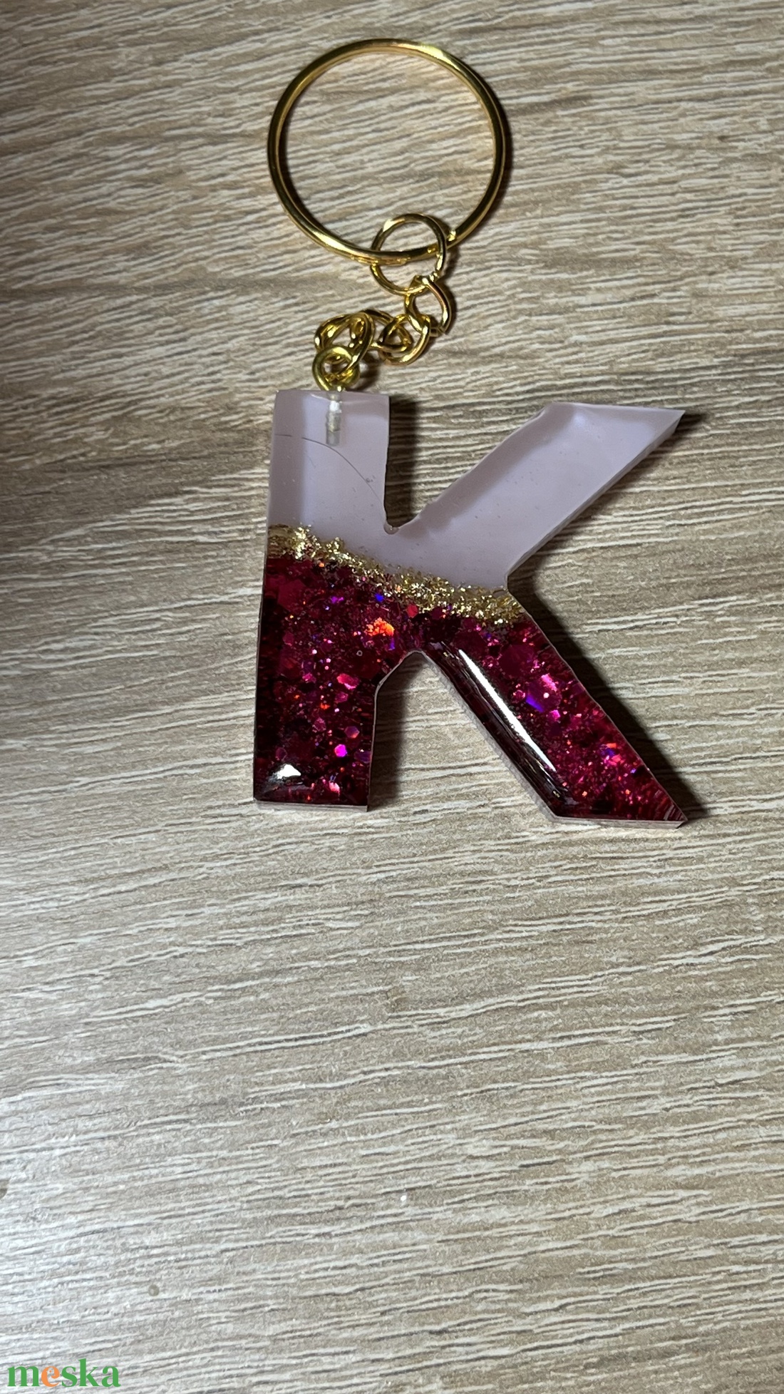 Csillogó betűs kulcstartó - táska & tok - kulcstartó & táskadísz - kulcstartó - Meska.hu