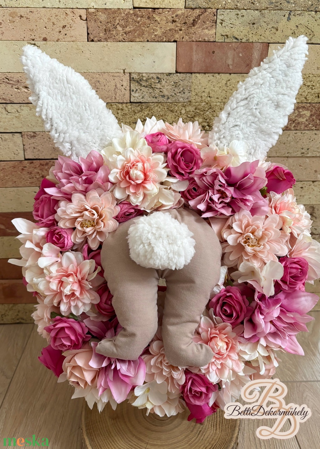 Nagy nyuszis ajtódísz  - otthon & életmód - dekoráció - ajtó- és ablak dekoráció - ajtódísz & kopogtató - Meska.hu