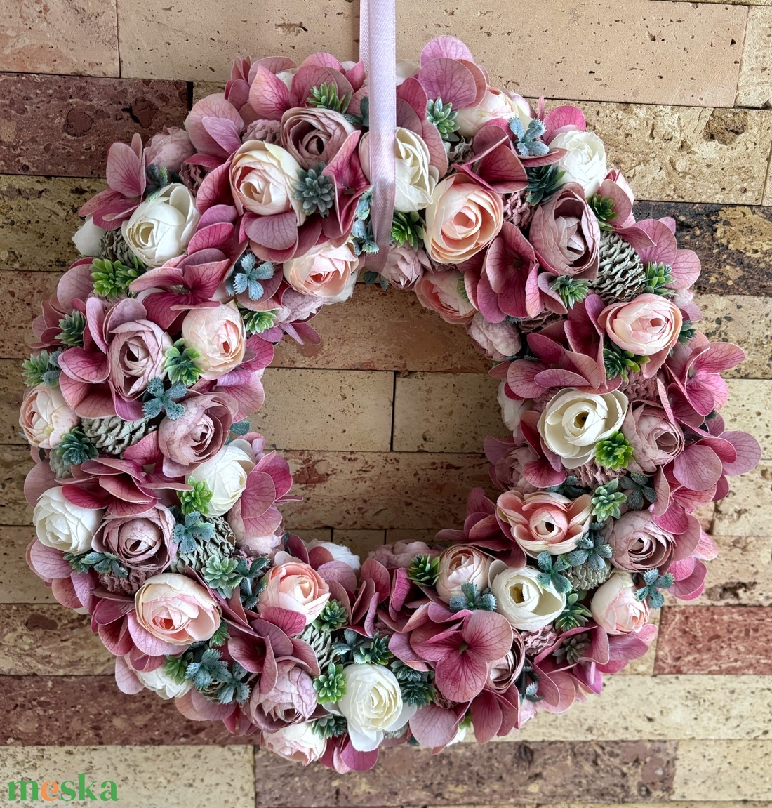 Lila tavaszi/nyári kopogtató  - otthon & életmód - dekoráció - ajtó- és ablak dekoráció - ajtódísz & kopogtató - Meska.hu