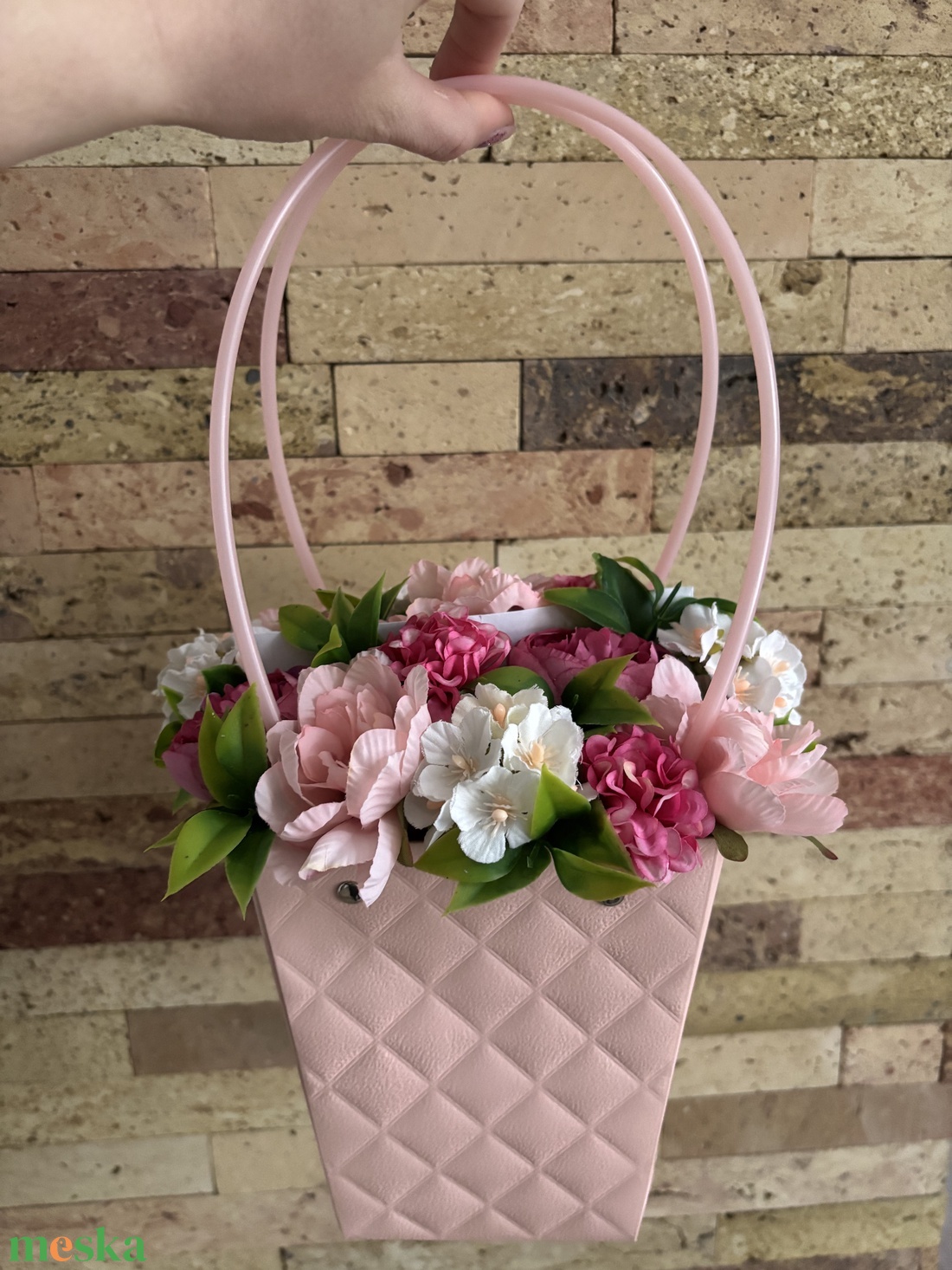 Virágtáska  - otthon & életmód - virágdekoráció - virágdíszek - asztali virágdísz - Meska.hu