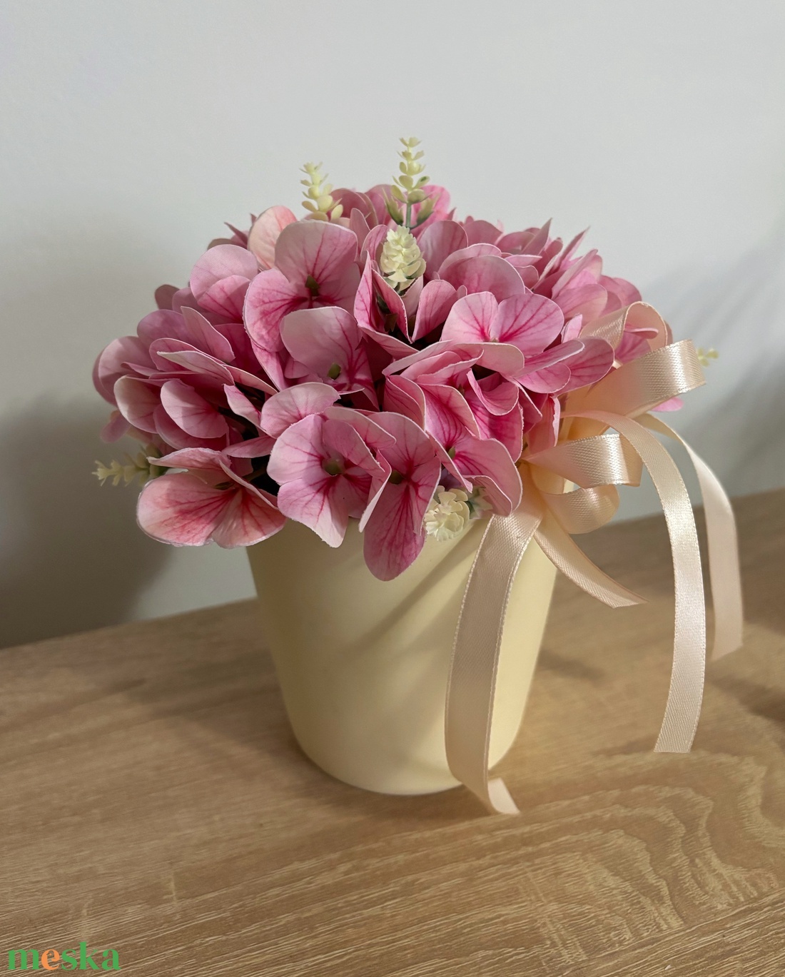 Hortenziás anyák napi asztaldísz  - otthon & életmód - dekoráció - asztal és polc dekoráció - asztaldísz - Meska.hu