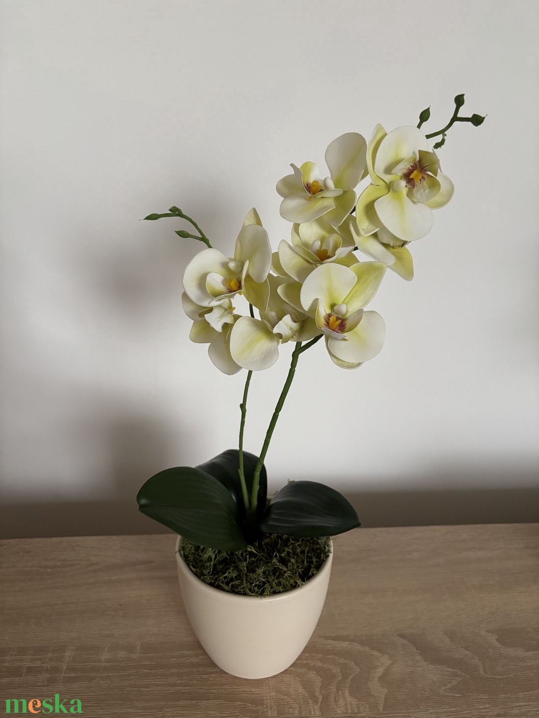 Zöldes élethű orchidea  - otthon & életmód - dekoráció - ajtó- és ablak dekoráció - ajtódísz & kopogtató - Meska.hu