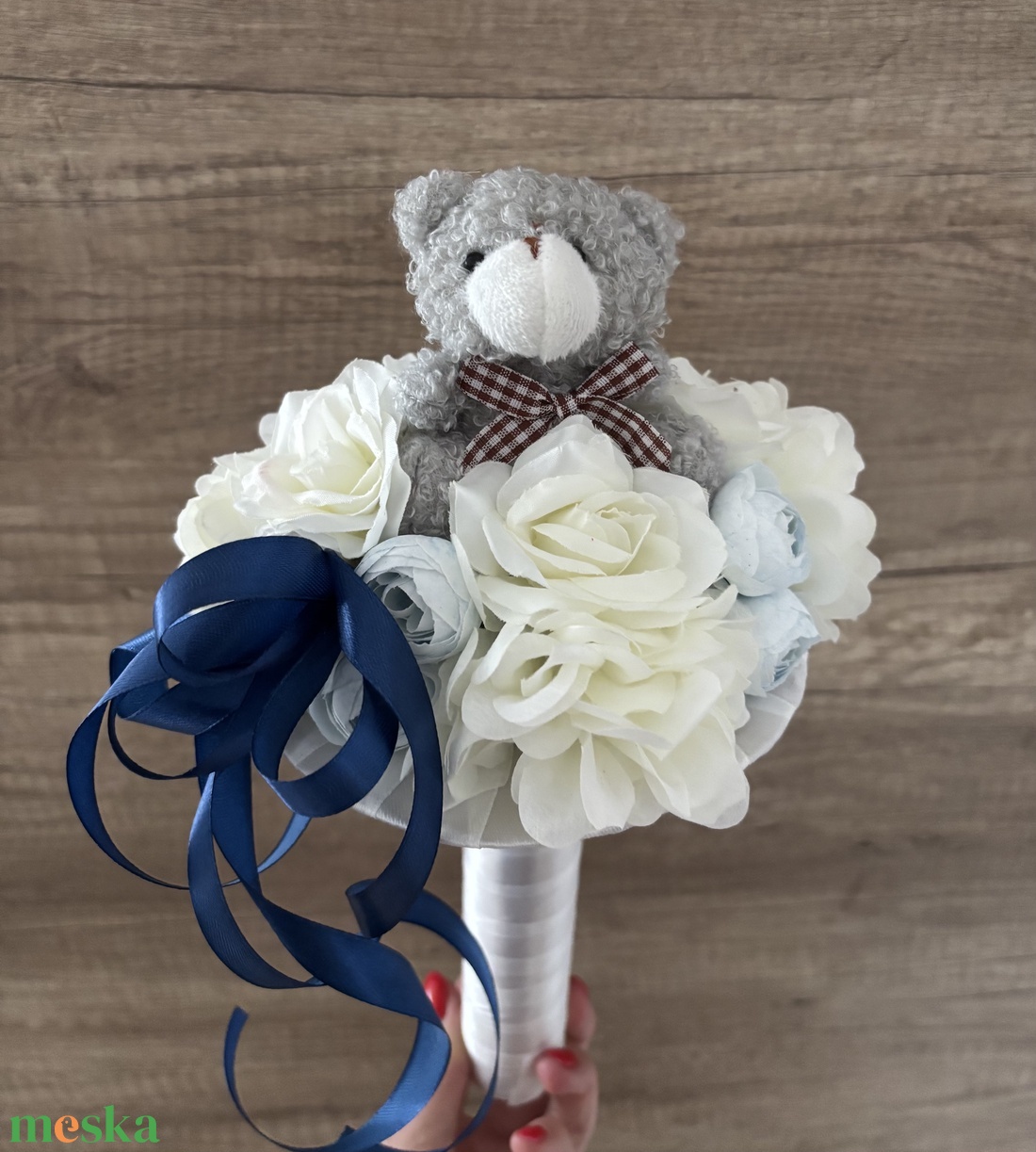 Ovis/bölcsis ballagási örök csokor  - otthon & életmód - virágdekoráció - virágok - virágcsokor - Meska.hu