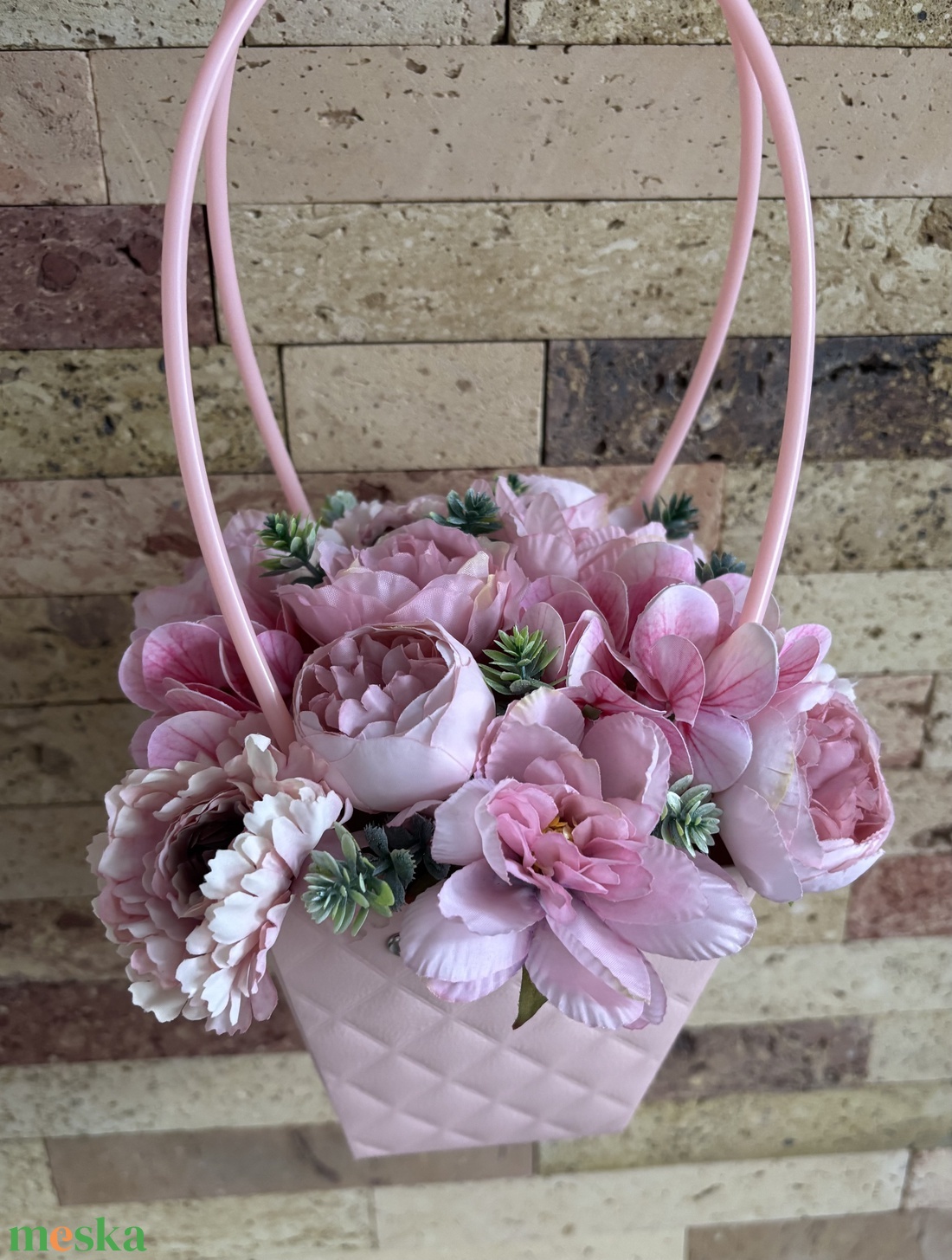 Rózsaszín ballagási virágtáska  -  - Meska.hu