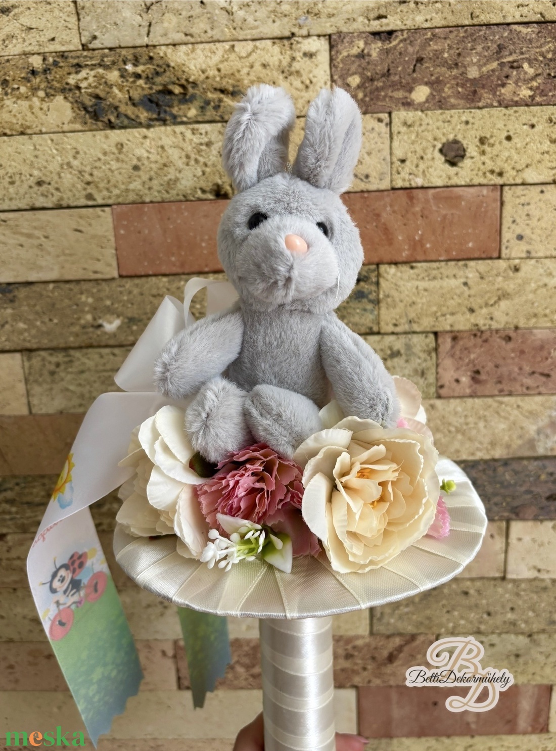 Nyuszis örökcsokor - otthon & életmód - virágdekoráció - virágok - virágcsokor - Meska.hu