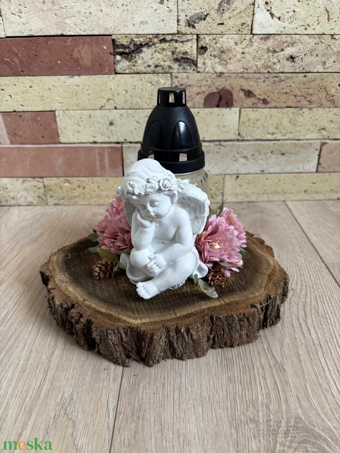 Angyalkás sírdísz 2 - otthon & életmód - vallás - temetkezési tárgy - sírdísz, kegyeleti dísz - Meska.hu
