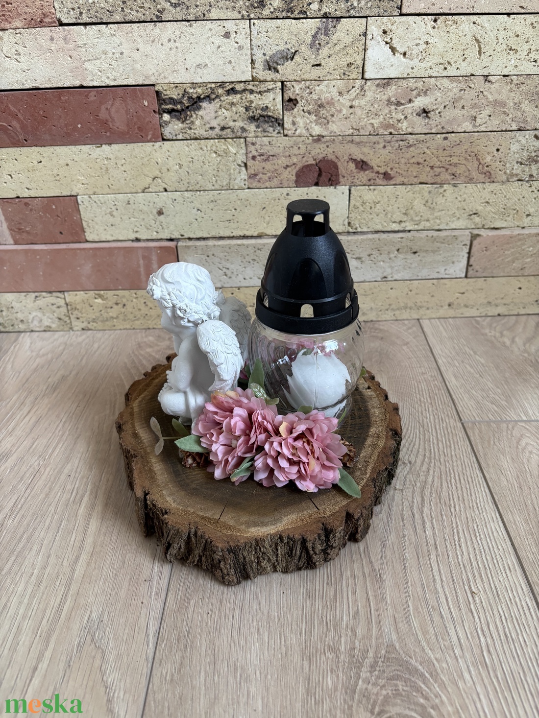 Angyalkás sírdísz 2 - otthon & életmód - vallás - temetkezési tárgy - sírdísz, kegyeleti dísz - Meska.hu