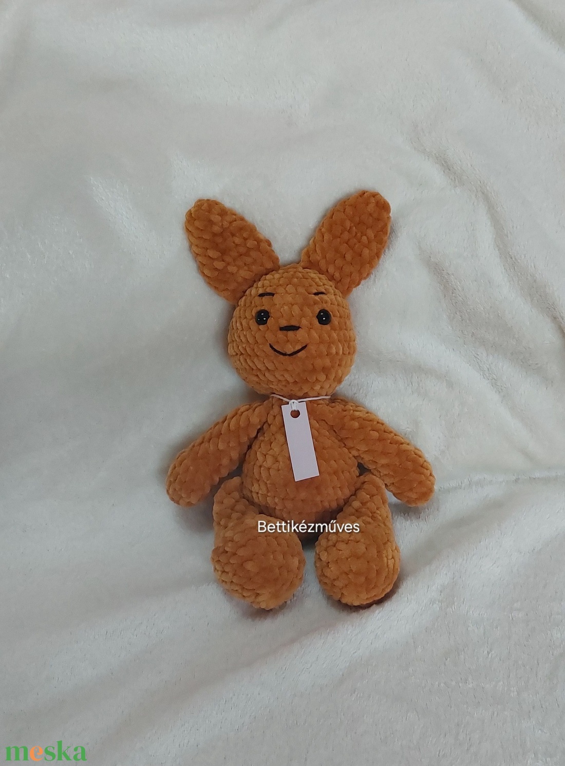 Extra puha zsenília horgolt nyuszi - kézzel készült amigurumi nyuszi, Húsvéti ajándék - játék & sport - plüssállat & játékfigura - nyuszi - Meska.hu