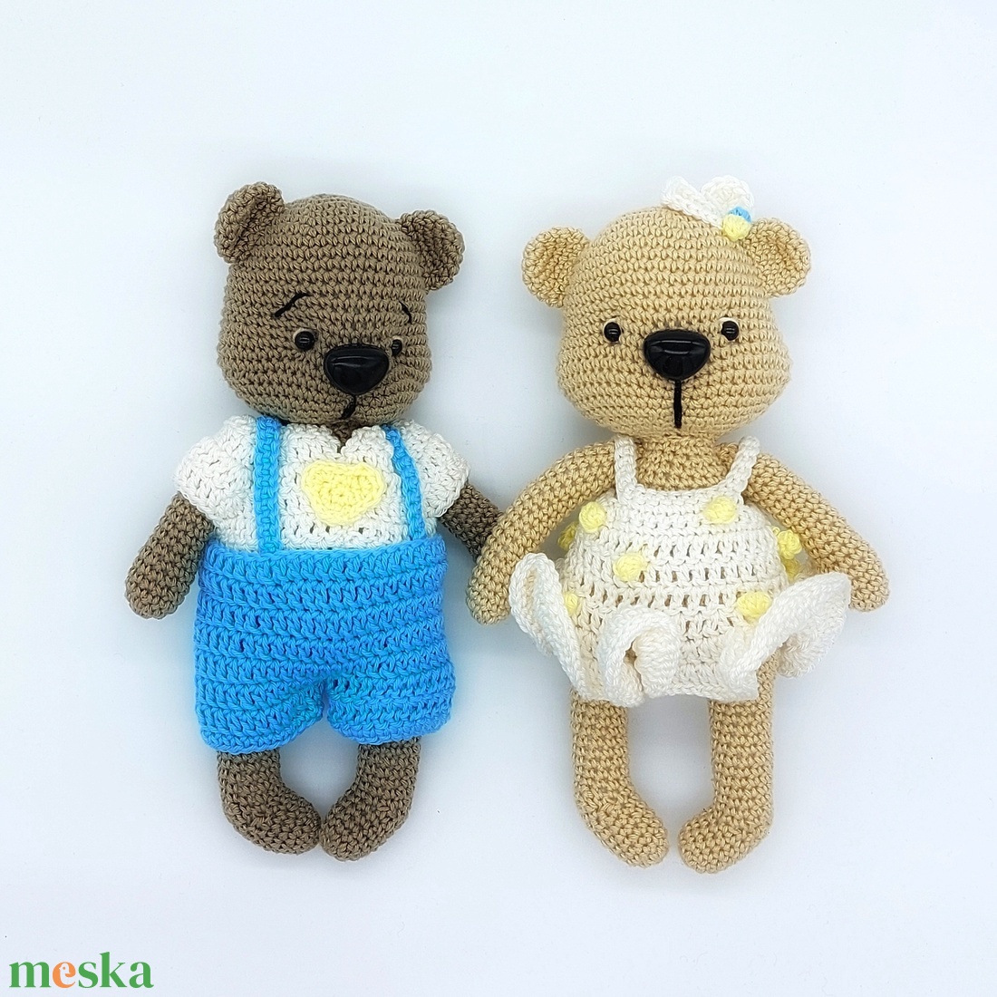 Amigurumi maci pár - játék & sport - plüssállat & játékfigura - maci - Meska.hu