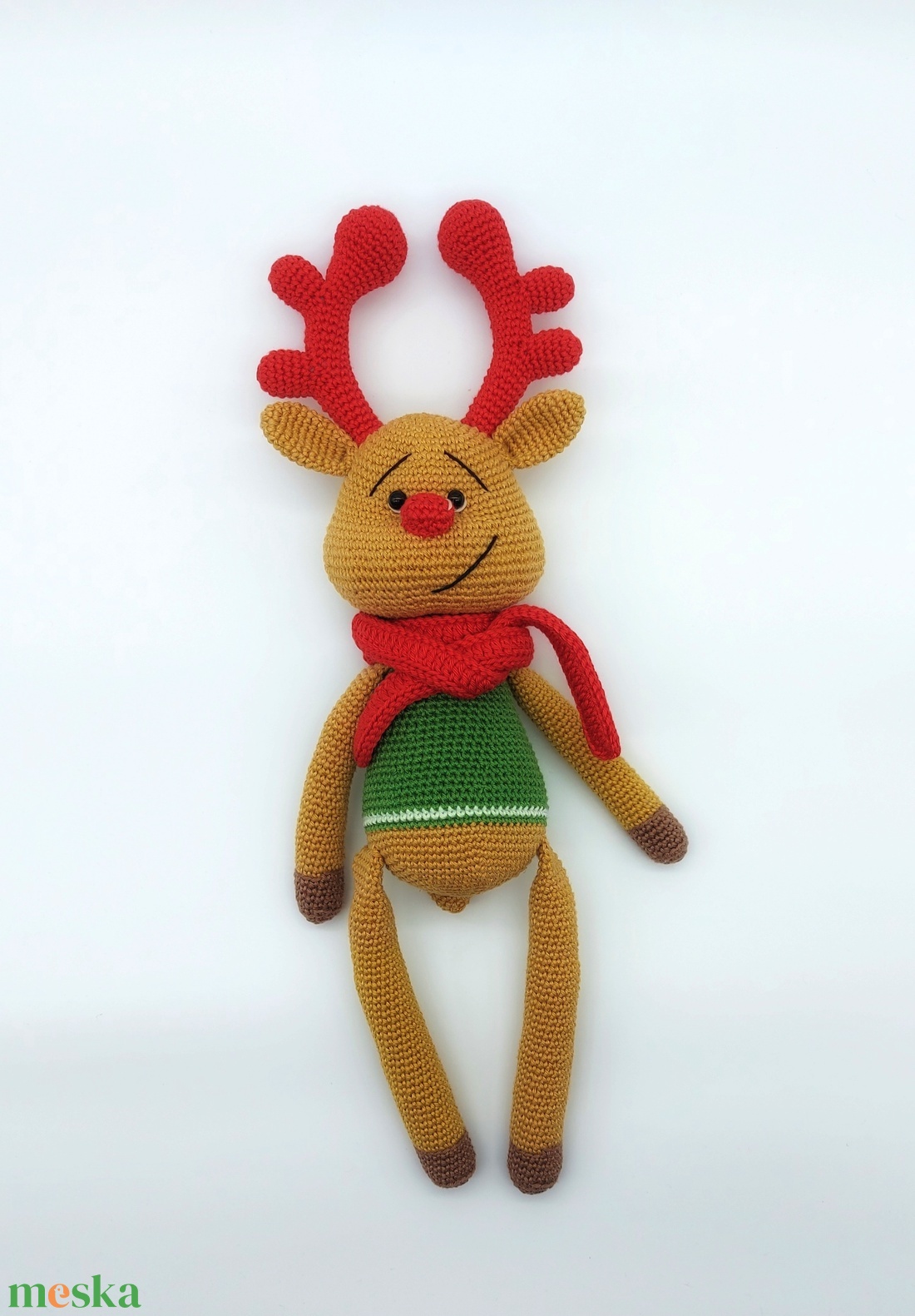 Téli pajtás Amigurumi rénszarvas piros sállal - játék & sport - plüssállat & játékfigura - más figura - Meska.hu Téli pajtás Amigurumi rénszarvas piros sállal - játék & sport - plüssállat & játékfigura - más figura - Meska.hu