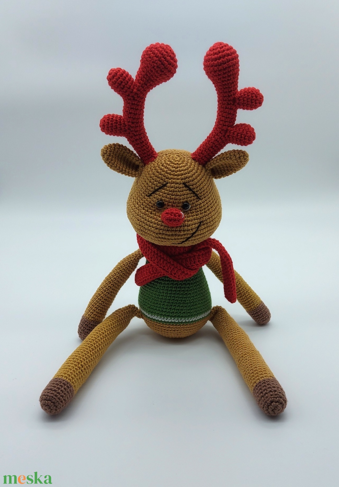 Téli pajtás Amigurumi rénszarvas piros sállal - játék & sport - plüssállat & játékfigura - más figura - Meska.hu Téli pajtás Amigurumi rénszarvas piros sállal - játék & sport - plüssállat & játékfigura - más figura - Meska.hu