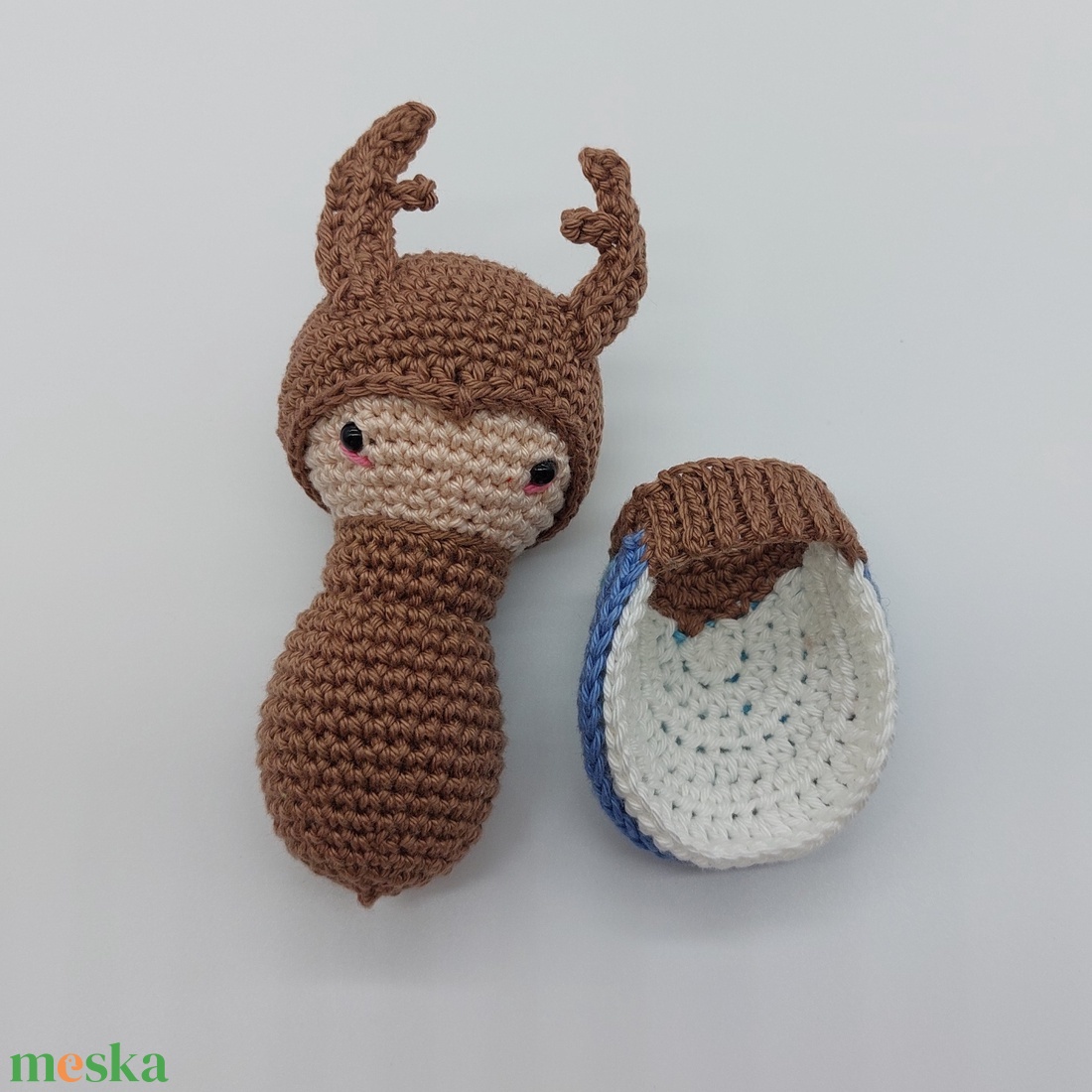 Átalakulás Amigurumi szarvasbogár - játék & sport - plüssállat & játékfigura - más figura - Meska.hu