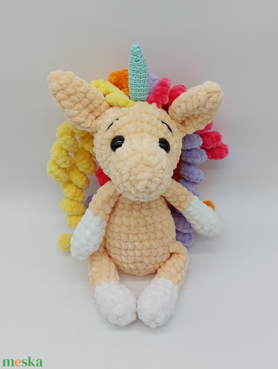 Pihe-puha amigurumi unikornis - játék & sport - plüssállat & játékfigura - unikornis - Meska.hu Pihe-puha amigurumi unikornis - játék & sport - plüssállat & játékfigura - unikornis - Meska.hu