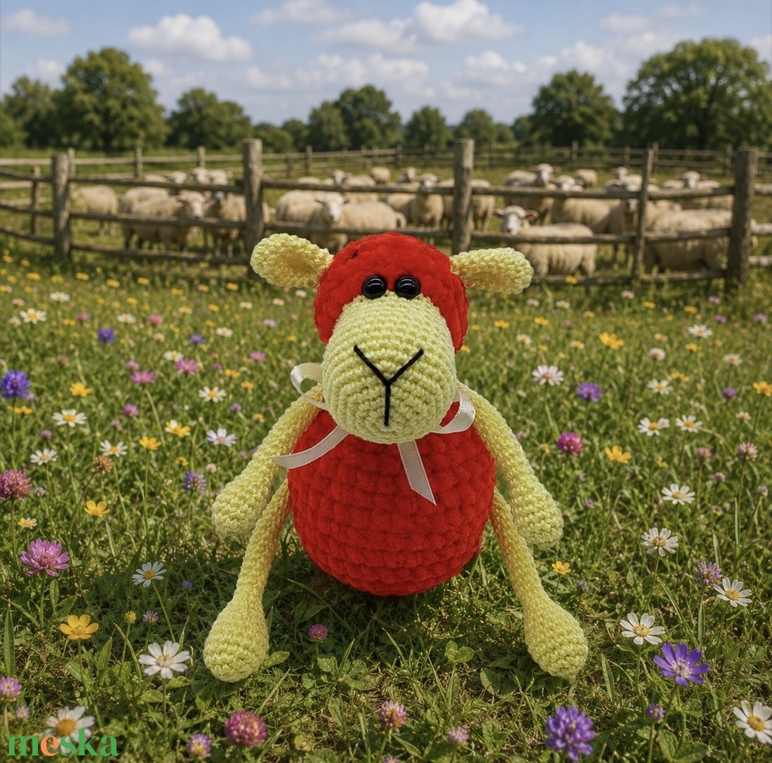 Pihe-puha amigurumi bárányka - játék & sport - plüssállat & játékfigura - plüss bárány - Meska.hu