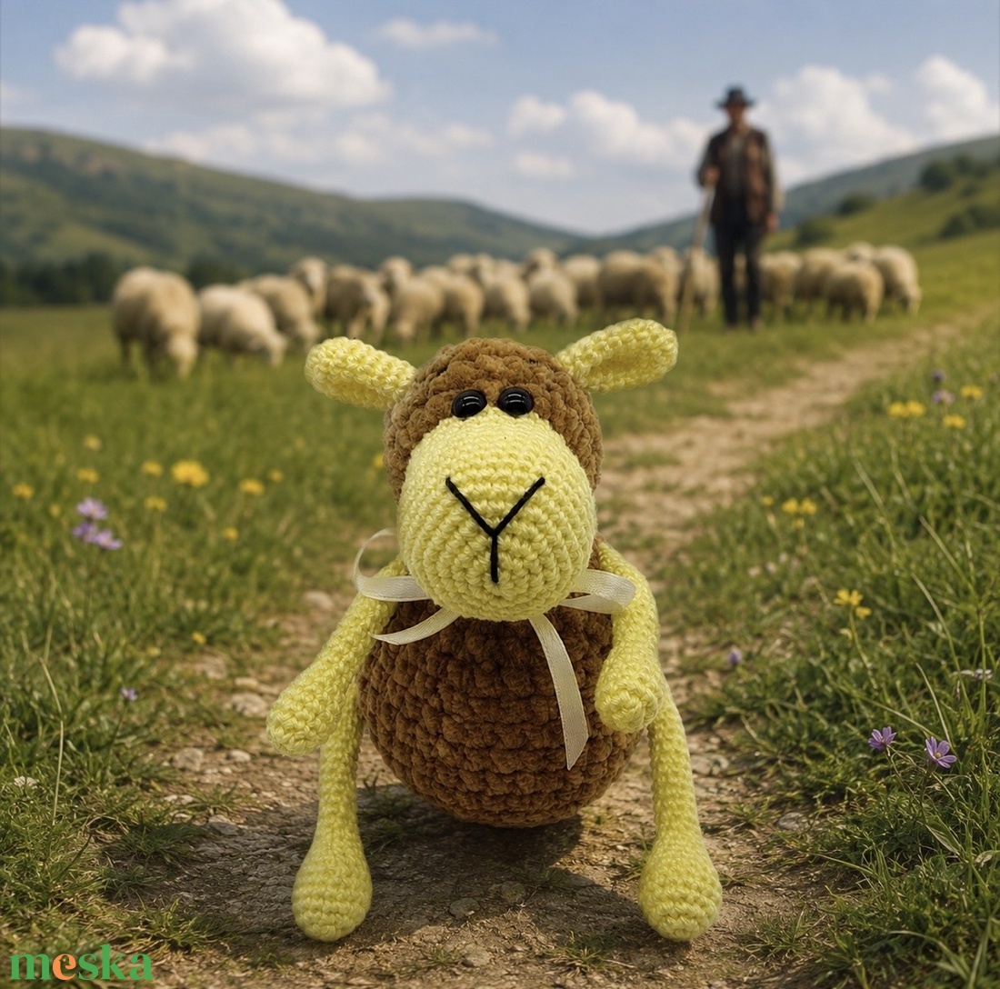 Pihe-puha amigurumi bárányka - játék & sport - plüssállat & játékfigura - plüss bárány - Meska.hu