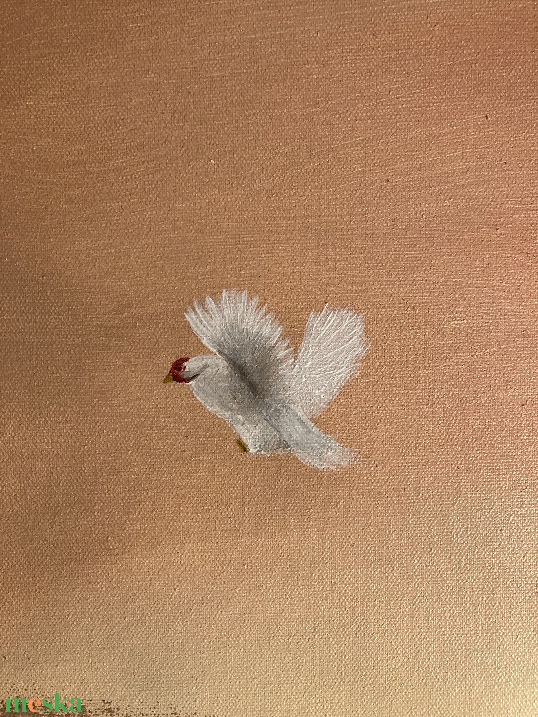 Absztrakt dekor festmény - vicces állatok; barnás, bézses, arany színek - művészet - festmény - akril - Meska.hu